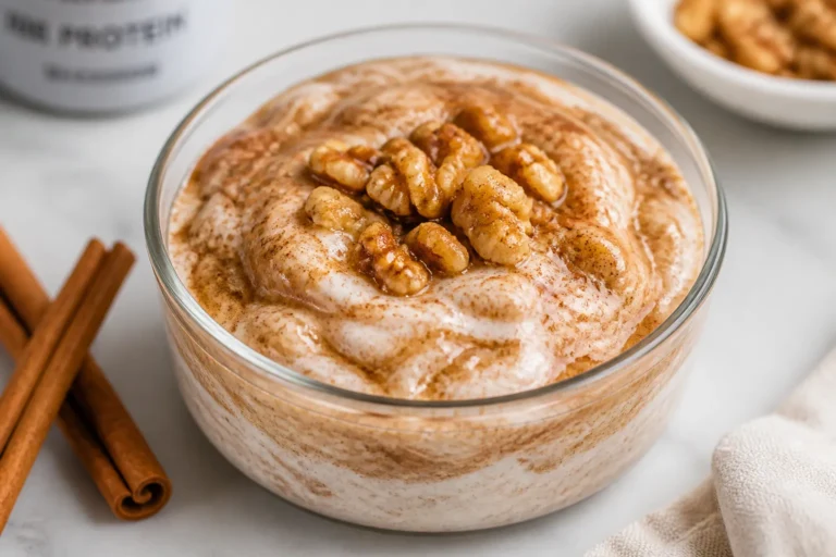 Greek Yogurt Cinnamon Roll Protein Pudding – Creamy, Cozy, and High-Protein