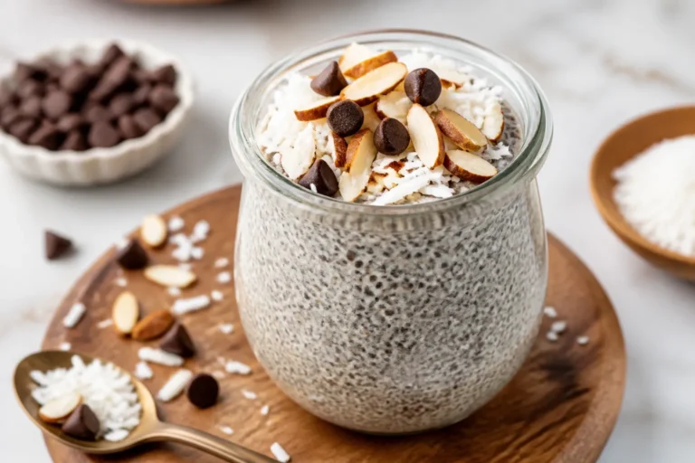 High Protein Almond Joy Chia Pudding – A Creamy, Satisfying Make-Ahead Breakfast