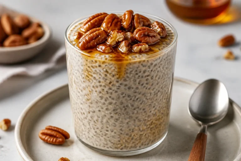 High Protein Maple Pecan Chia Pudding – Creamy, Nutty, and Meal-Prep Friendly
