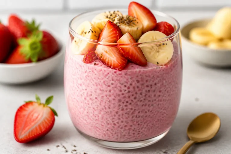 High Protein Strawberry Banana Chia Pudding – Creamy, Fresh, and Satisfying